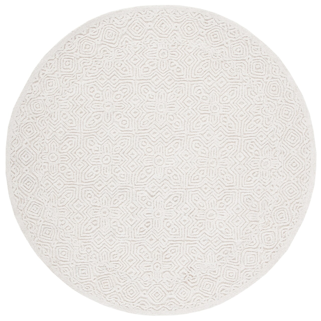 Safavieh Textural Collection Txt101A Handmade Ivory Rug Geometric Pattern Rug